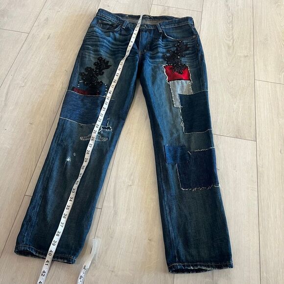 Lauren Ralph Lauren Petite Patchwork Mid-Rise Jeans size 8 - Picture 2 of 10